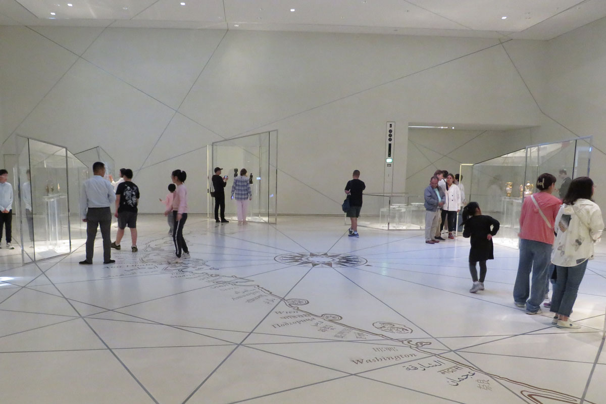 Inside the galleries of the Louvre Abu Dhabi