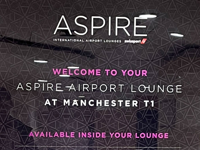 Welcome to the Aspire Lounge in Manchester Airport