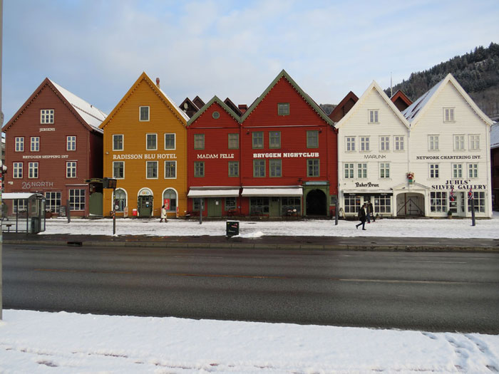 Bryggen, the traditional fishing building