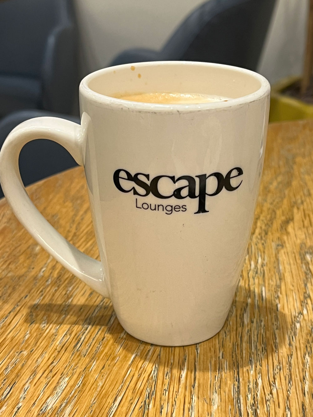 View from Escape Lounge Terminal 2 across Manchester Airport pier toward Terminal 1