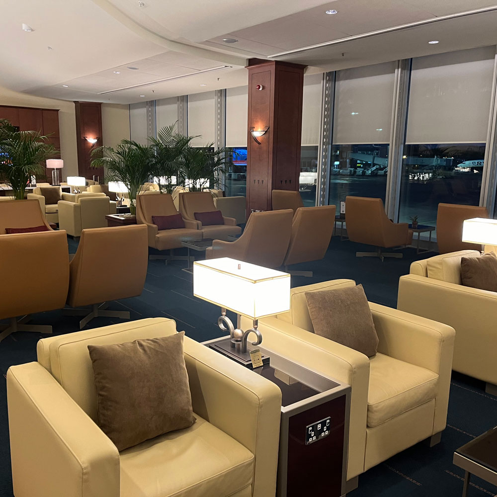 Plenty of space in the Emirates Lounge