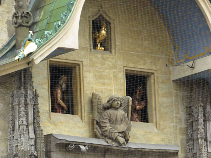 Close up of the Astronomical Clock in Prague's Old Town Square