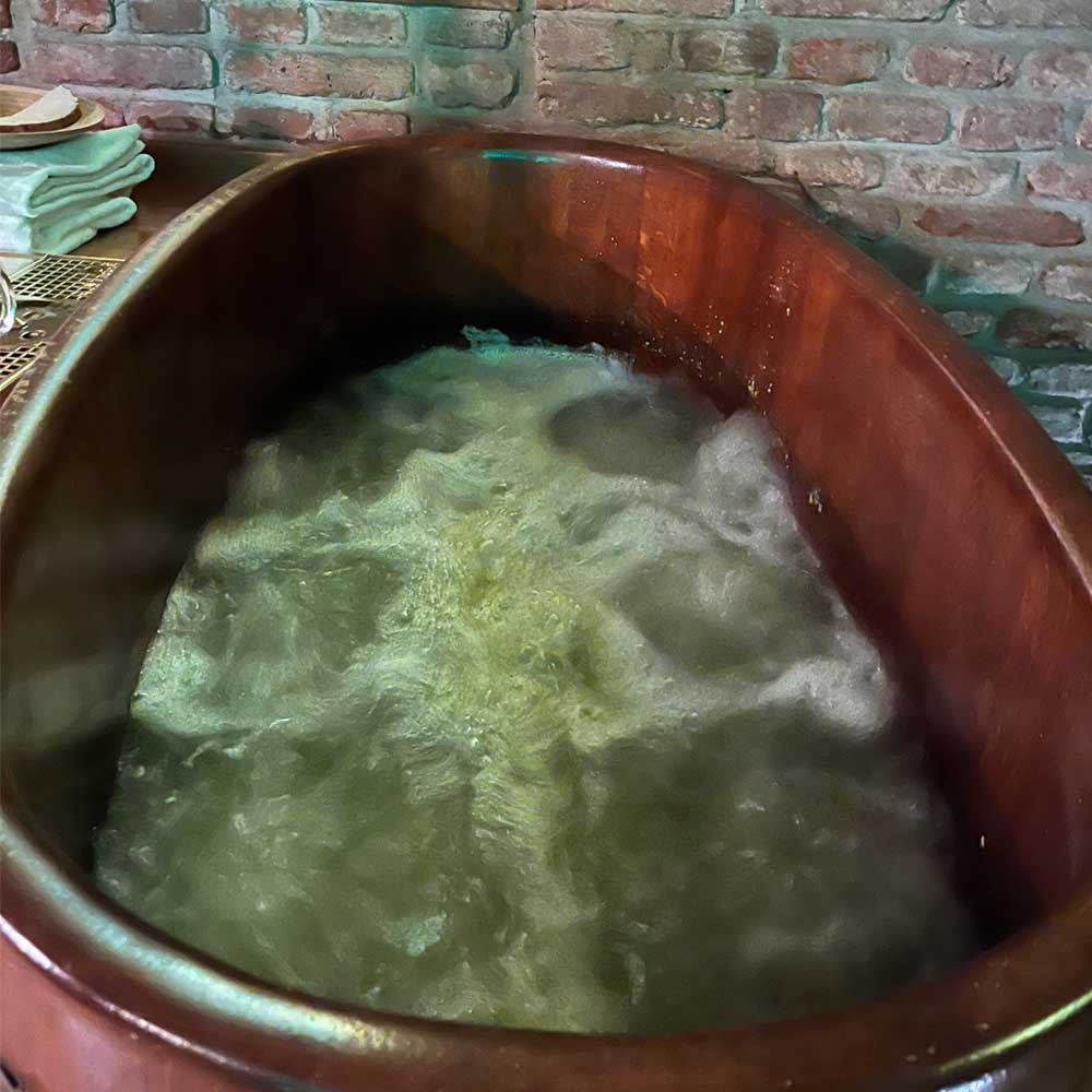 An inviting beer bath tub