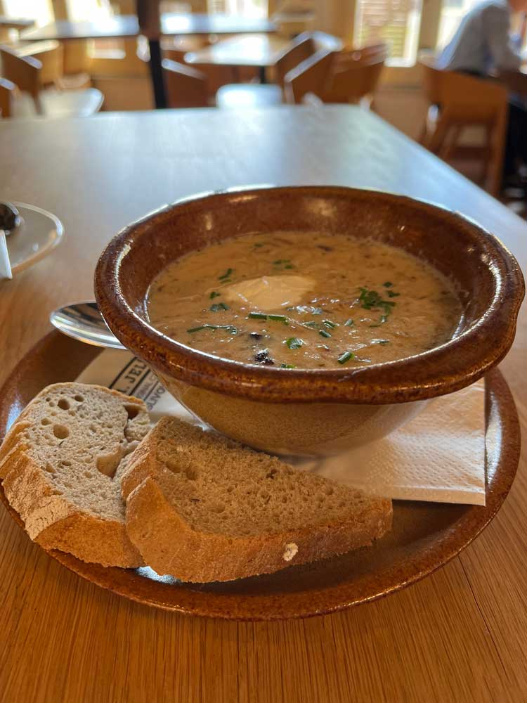 A hearty bowl of traditional soup