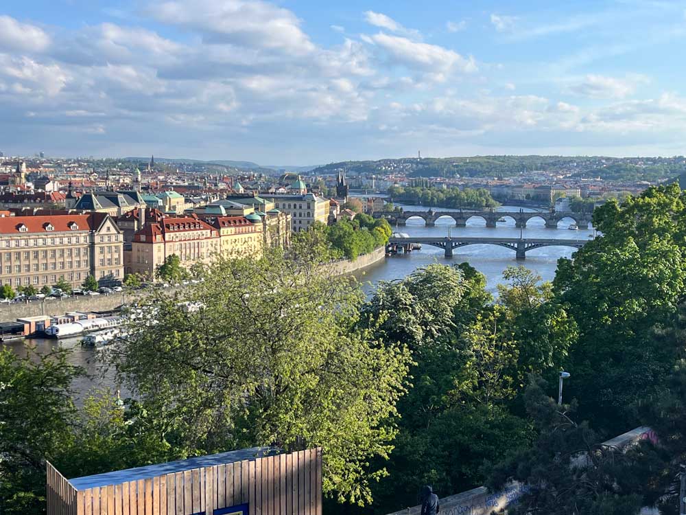 A view of the Vlatava River